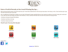 Tablet Screenshot of edendayspa.net